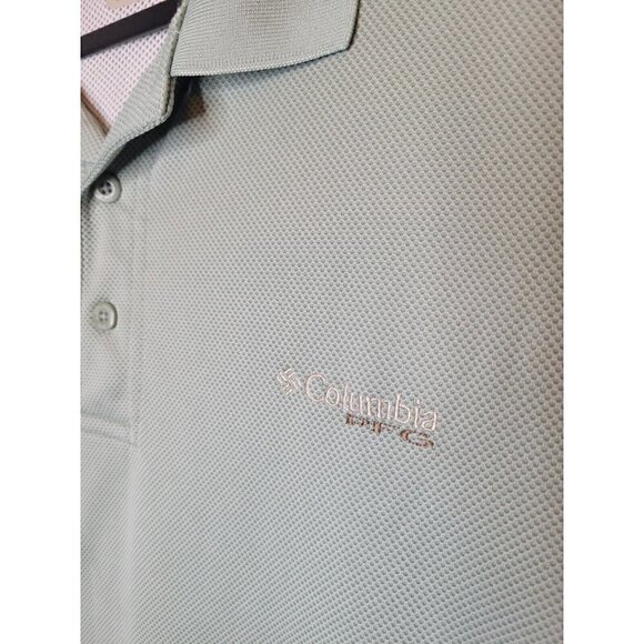 Columbia PFG Omni Shade Shirt Mens XL Green Polo Shooting Fishing Vented Outdoor - Picture 5 of 13